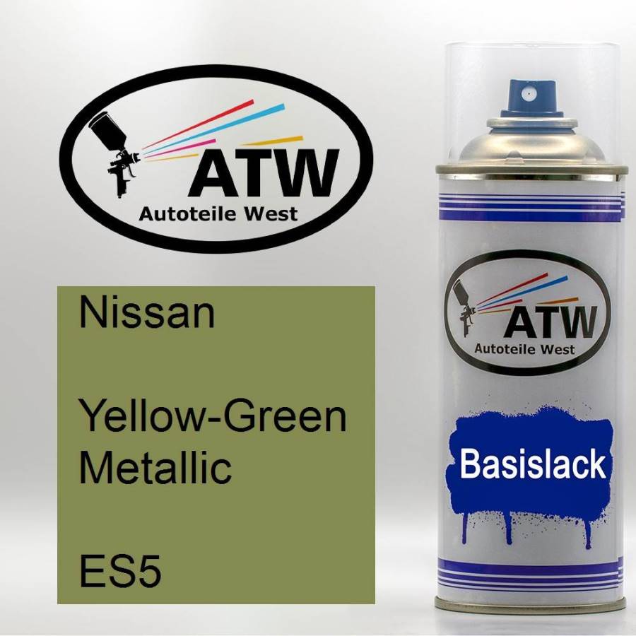 Nissan, Yellow-Green Metallic, ES5: 400ml Sprühdose, von ATW Autoteile West.